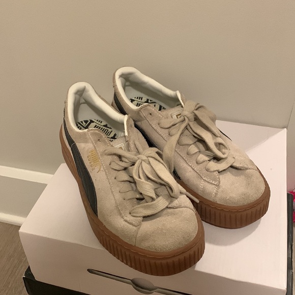 Puma creepers off-white Rihana suede platform sneaker - Picture 2 of 6